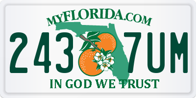 FL license plate 2437UM