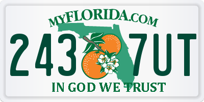 FL license plate 2437UT