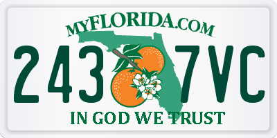 FL license plate 2437VC