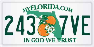 FL license plate 2437VE