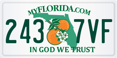 FL license plate 2437VF