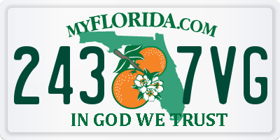 FL license plate 2437VG