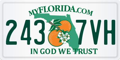 FL license plate 2437VH