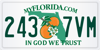 FL license plate 2437VM