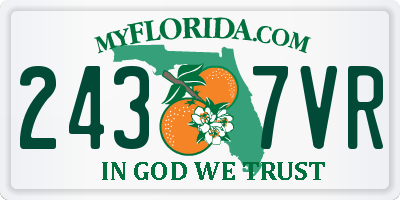 FL license plate 2437VR