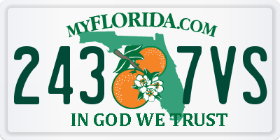 FL license plate 2437VS