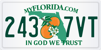 FL license plate 2437VT