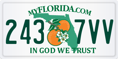 FL license plate 2437VV