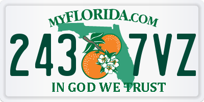 FL license plate 2437VZ