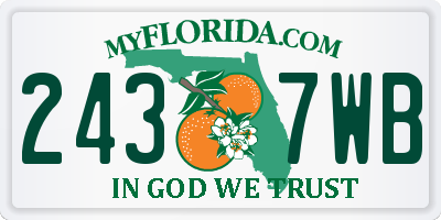 FL license plate 2437WB