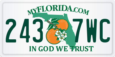 FL license plate 2437WC