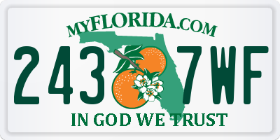 FL license plate 2437WF