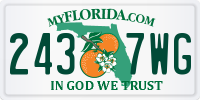 FL license plate 2437WG