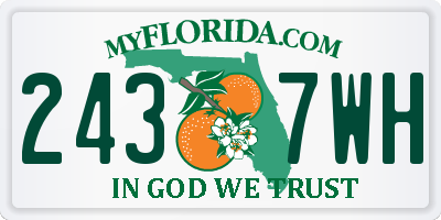 FL license plate 2437WH