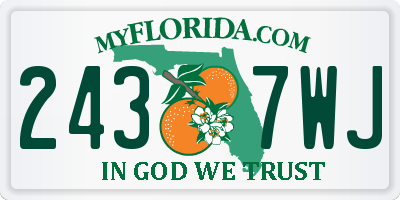 FL license plate 2437WJ