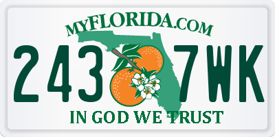 FL license plate 2437WK