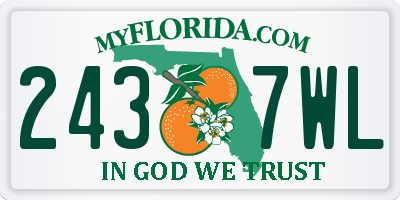 FL license plate 2437WL