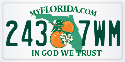 FL license plate 2437WM
