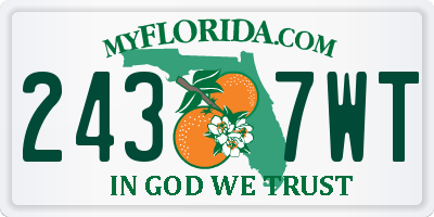 FL license plate 2437WT