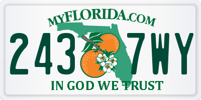 FL license plate 2437WY