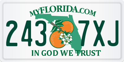 FL license plate 2437XJ