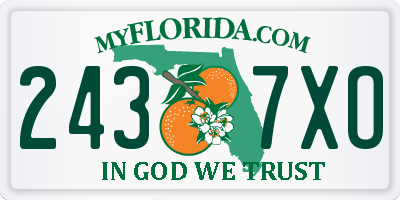 FL license plate 2437XO