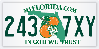 FL license plate 2437XY