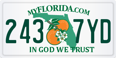 FL license plate 2437YD