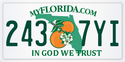 FL license plate 2437YI