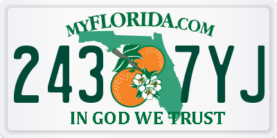 FL license plate 2437YJ