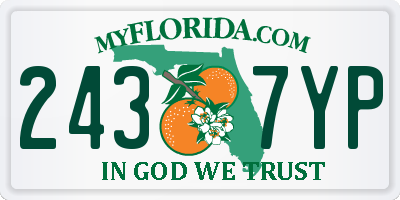 FL license plate 2437YP