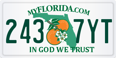FL license plate 2437YT