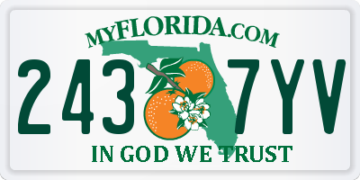 FL license plate 2437YV
