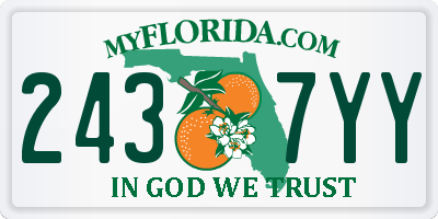 FL license plate 2437YY