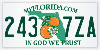 FL license plate 2437ZA