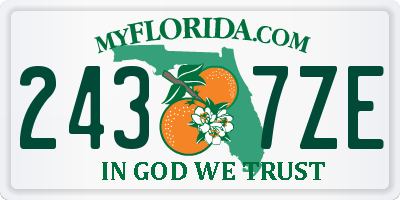 FL license plate 2437ZE