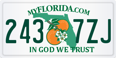 FL license plate 2437ZJ