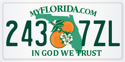 FL license plate 2437ZL