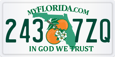 FL license plate 2437ZQ