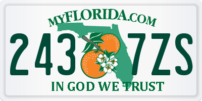 FL license plate 2437ZS