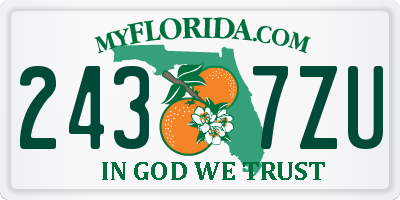 FL license plate 2437ZU