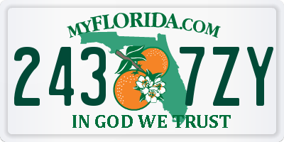 FL license plate 2437ZY
