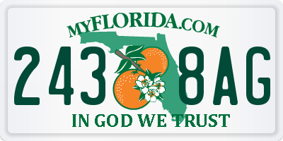 FL license plate 2438AG