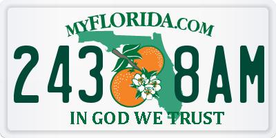 FL license plate 2438AM
