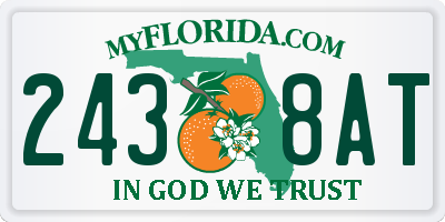 FL license plate 2438AT
