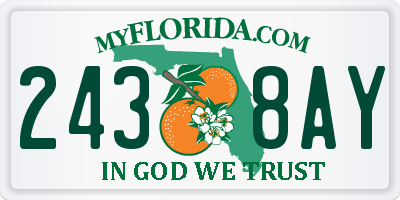 FL license plate 2438AY