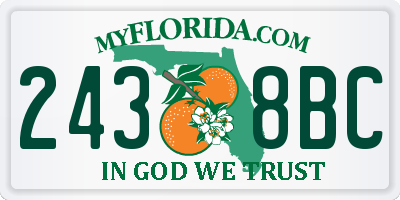 FL license plate 2438BC
