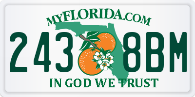 FL license plate 2438BM