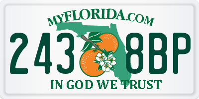 FL license plate 2438BP