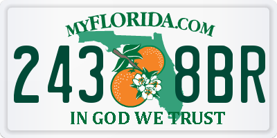 FL license plate 2438BR